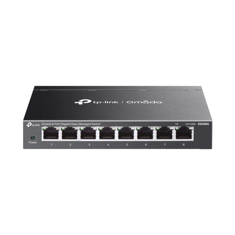 TP-Link Omada ES208G network switch Managed L2 Gigabit Ethernet (10/100/1000) Black