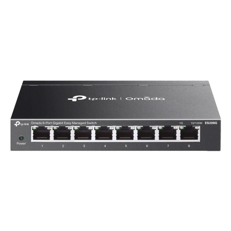 TP-Link Omada ES208G commutateur réseau Géré L2 Gigabit Ethernet (10/100/1000) Noir