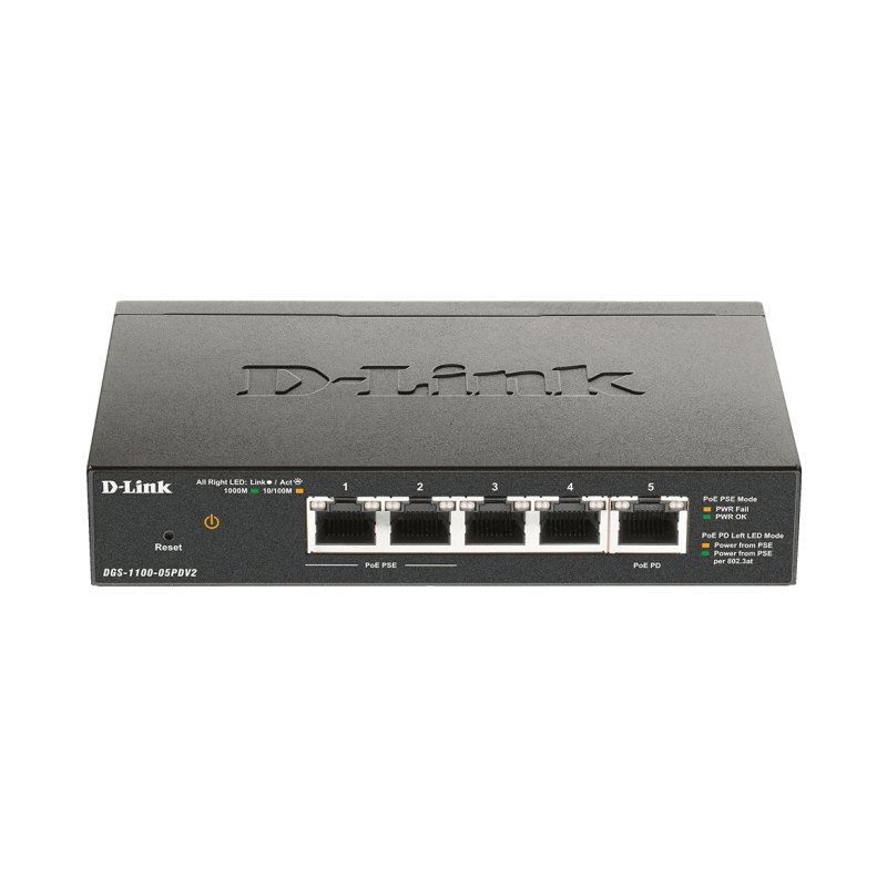 D-Link 5-Port Gigabit PoE Smart Managed Switch with 1 PD port