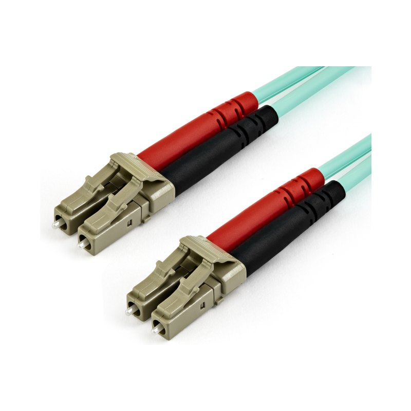 StarTech.com Câble Fibre Optique Multimode de 7m LC/UPC à LC/UPC OM4, Fibre Zipcord 50/125µm LOMMF/VCSEL, Réseaux 100G, Faible Perte d'Insertion, Cordon de Raccordement Fibre LSZH