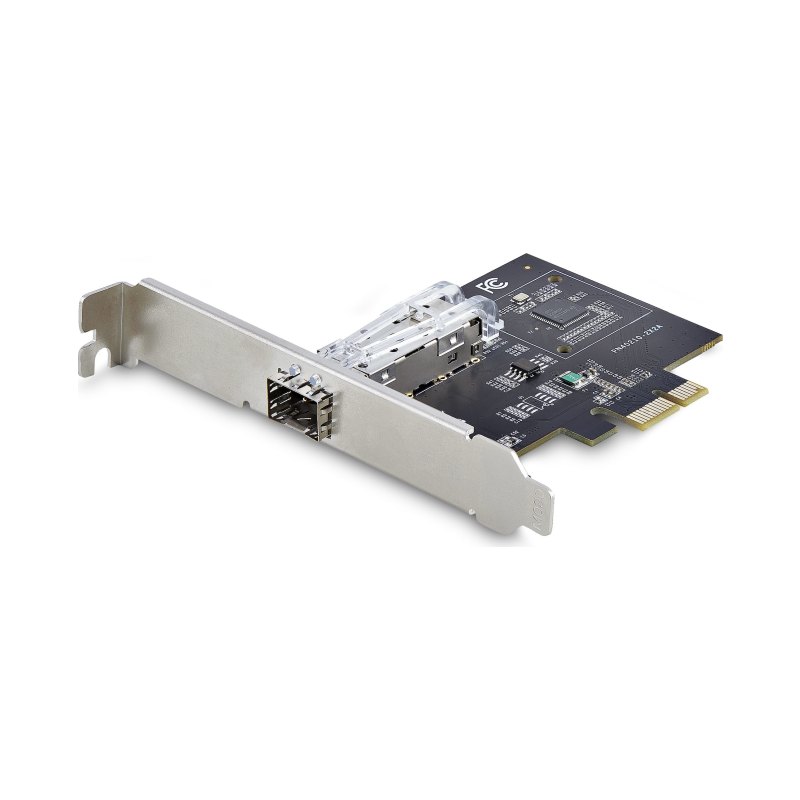 StarTech.com 1-Port GbE SFP Network Card, PCIe 2.1 x1, Intel I210-IS, 1GbE Controller, 1000BASE Copper/Fiber Optic, Single-Port Gigabit Ethernet NIC, Desktop/Server Backplanes - Windows and Linux Compatible