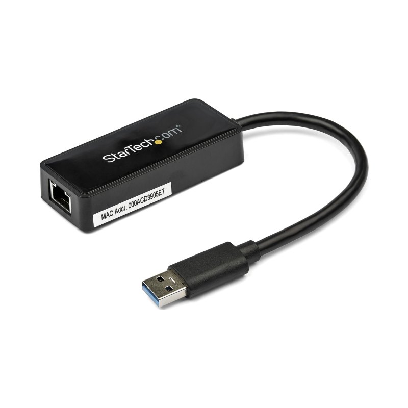 StarTech.com USB 3.0 Ethernet Adapter, USB 3.0 Network Adapter NIC with USB Port, USB to RJ45, USB Passthrough