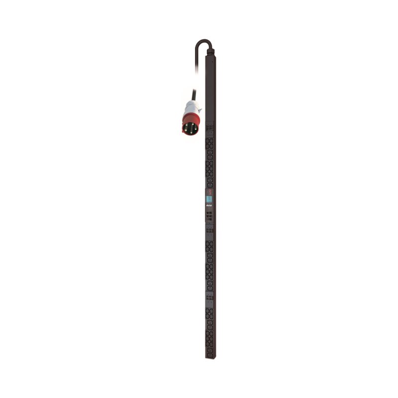 APC NetShelter Metered Rack PDU, 0U, 3PH, 22kW 230V 32A or 17.3kW 230V 24A, x30 C13 and x12 C19 outlets, IEC 309 3P+N+PE cord
