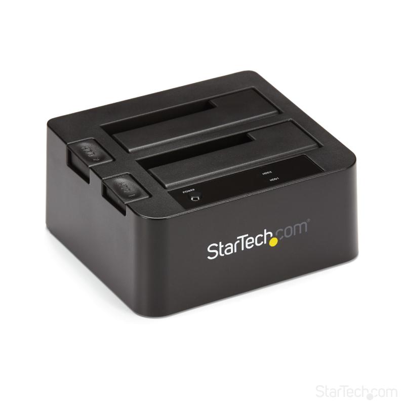 StarTech.com Dock pour Disques Durs USB 3.2 à SATA à 2 Baies, Station d'Accueil pour Disques Durs USB 10 Gbps, Dock pour HDD/SSD externes 2,5/3,5" SATA I/II/III, Baie pour Disque Dur Remplaçable à Chaud