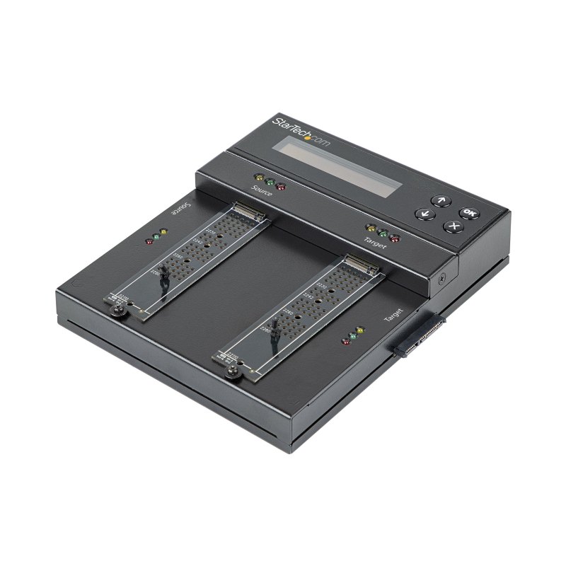 StarTech.com Duplicateur et effaceur autonome M.2 SATA & M.2 NVMe - Cloneur/effaceur HDD/SSD M.2 PCIe AHCI/NVMe, M.2 SATA, 2.5/3.5" SATA - Effaceur/duplicateur de disque dur externe, TAA