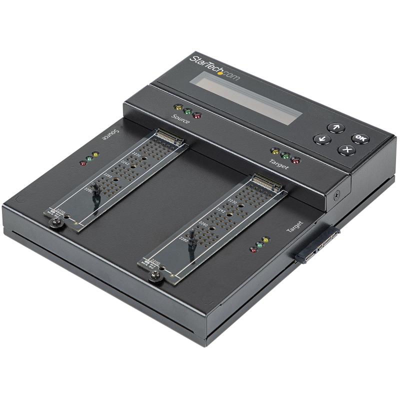 StarTech.com Duplicateur et effaceur autonome M.2 SATA & M.2 NVMe - Cloneur/effaceur HDD/SSD M.2 PCIe AHCI/NVMe, M.2 SATA, 2.5/3.5" SATA - Effaceur/duplicateur de disque dur externe, TAA