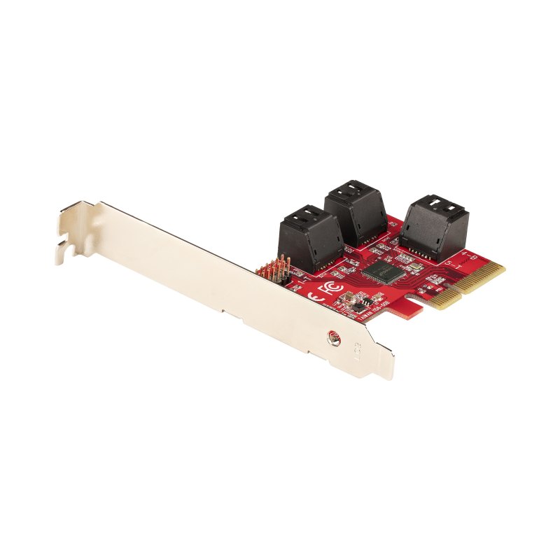 StarTech.com Carte PCI Express SATA 6 ports - Carte Contrôleur PCIe SATA - 6Gbps - ASM1166 Non-Raid - Convertisseur PCI Express 3.0 vers SATA - Connecteurs SATA Empilés - Carte d'Extension SATA