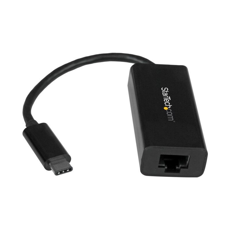 StarTech.com USB-C to Gigabit Ethernet Adapter, Black, Thunderbolt 3 / 4 Compatible, Windows & Mac, RJ45 LAN Network Converter