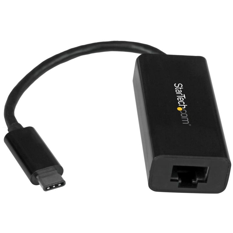 StarTech.com Adaptateur USB-C vers Gigabit Ethernet - Noir - Compatible Thunderbolt 3 - Windows et Mac - Convertisseur Réseau LAN RJ45
