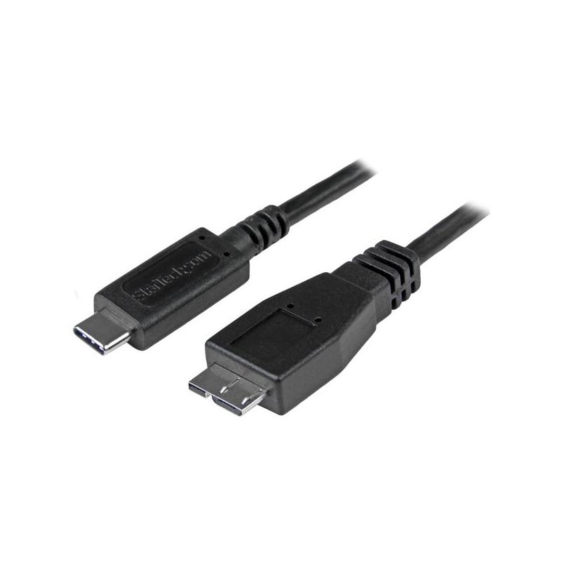 StarTech.com Câble USB-C vers Micro USB-B de 1m, USB 10Gbps, Cordon de Données, 3A, Câble de Transfert de Données USB C vers Micro-B