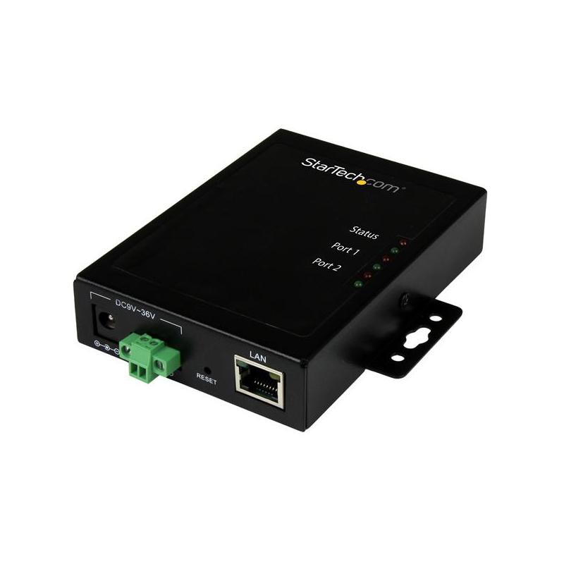 StarTech.com Serveur de périphériques à 2 ports série RS232 vers IP Ethernet - Métallique et montable