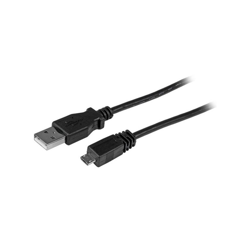 StarTech.com 6 ft USB A to MicroUSB B Cable câble USB 1,8 m Micro-USB B Noir