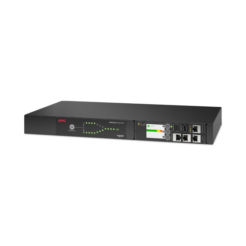 APC Netshelter Rack Automatic Transfer Switch, 1U, 20A, 120V, 2 L5-20 IN, 10 5-20R OUT, 50/60 Hz