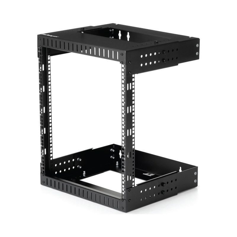 StarTech.com Rack Réseau Mural 12U à 2 Montants, Rack Serveur 19" à Cadre Ouvert avec Profondeur Ajustable, Rack de Données Mural pour IT/AV/Panneau de Patch/ Equipement IT - Écrous et Vis de Fixation Inclus