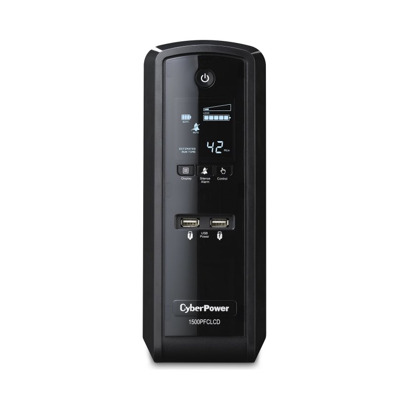 CyberPower CP1500PFCLCD uninterruptible power supply (UPS) Line-Interactive 1.5 kVA 900 W 10 AC outlet(s)