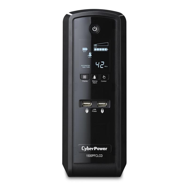 CyberPower CP1500PFCLCD alimentation d'énergie non interruptible Interactivité de ligne 1,5 kVA 900 W 10 sortie(s) CA
