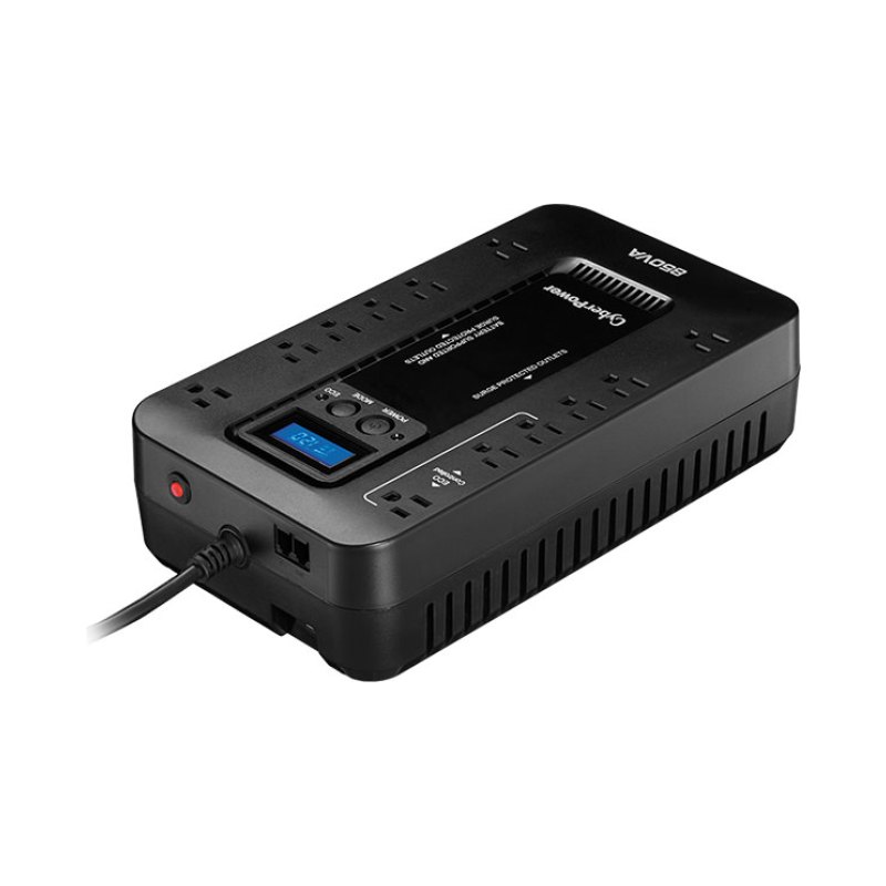 CyberPower EC850LCD uninterruptible power supply (UPS) Line-Interactive 0.85 kVA 510 W 12 AC outlet(s)
