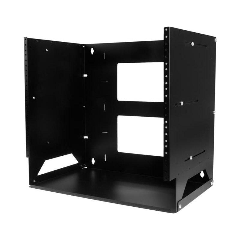 StarTech.com Rack Réseau Mural 8U à 2 Montants avec Étagère Intégrée, Rack de Données Mural avec Profondeur Ajustable pour Équipement AV/Ordinateur/IT, Petit Rack de Serveur Mural - Conforme TAA