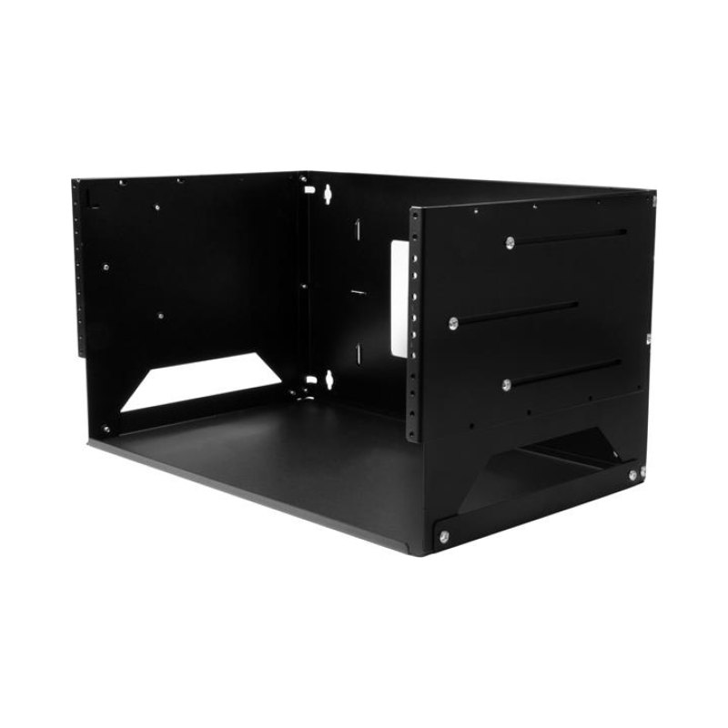 StarTech.com Rack Réseau Mural 4U à 2 Montants avec Étagère Intégrée, Rack de Données Mural avec Profondeur Ajustable pour Équipement AV/Ordinateur/IT, Petit Rack de Serveur Mural - Conforme TAA