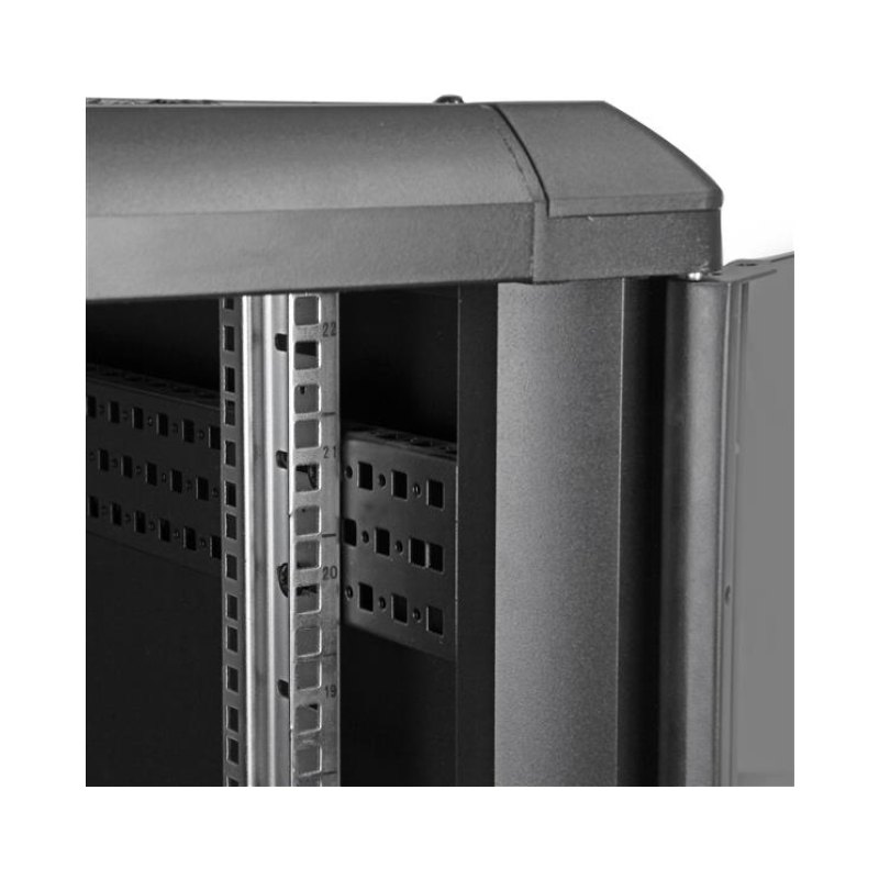 StarTech.com Armoire Rack Serveur 22U à 4 Montants, Armoire Verrouillable 19" pour Ordinateur/AV/Équipement IT, Rack Réseau pour Bureau/Domicile avec Roulettes et Rails de Montage Ajustables