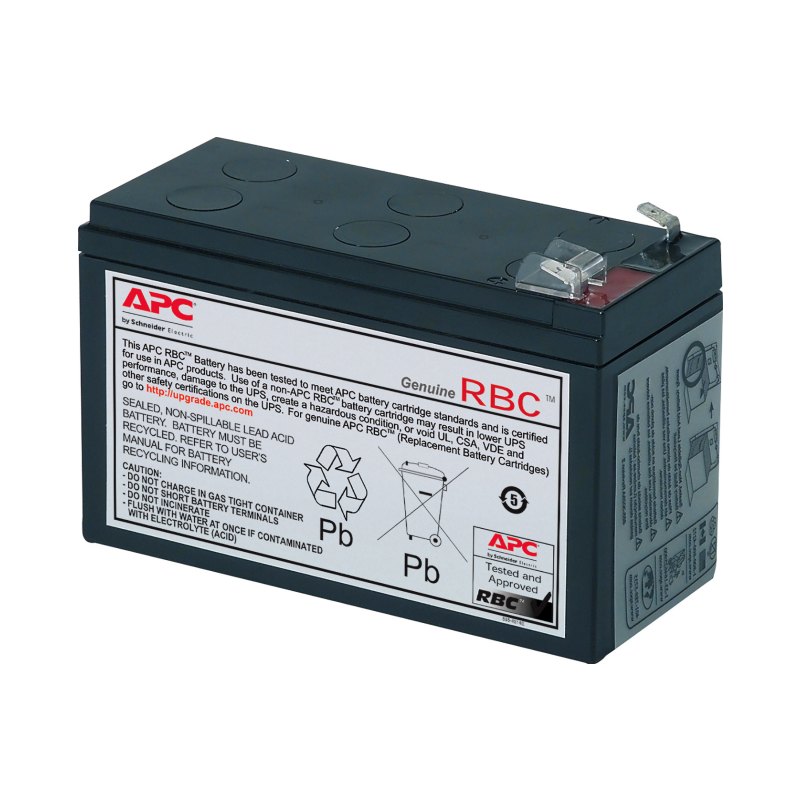 APC Replacement Battery Cartridge, Valve regulated lead–acid battery, 7Ah, 12VDC, 2-year warranty