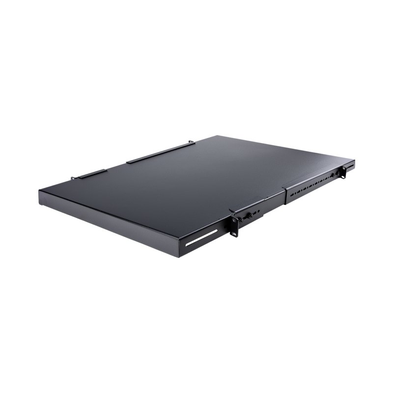 StarTech.com Étagère Réglable pour Montage en Rack Serveur 1U - 150 kg - Profondeur de Montage Réglable de 49,5 à 97,4cm Plateau Universel pour rack d'équipement AV/réseau 19" - Profondeur 69,8 cm