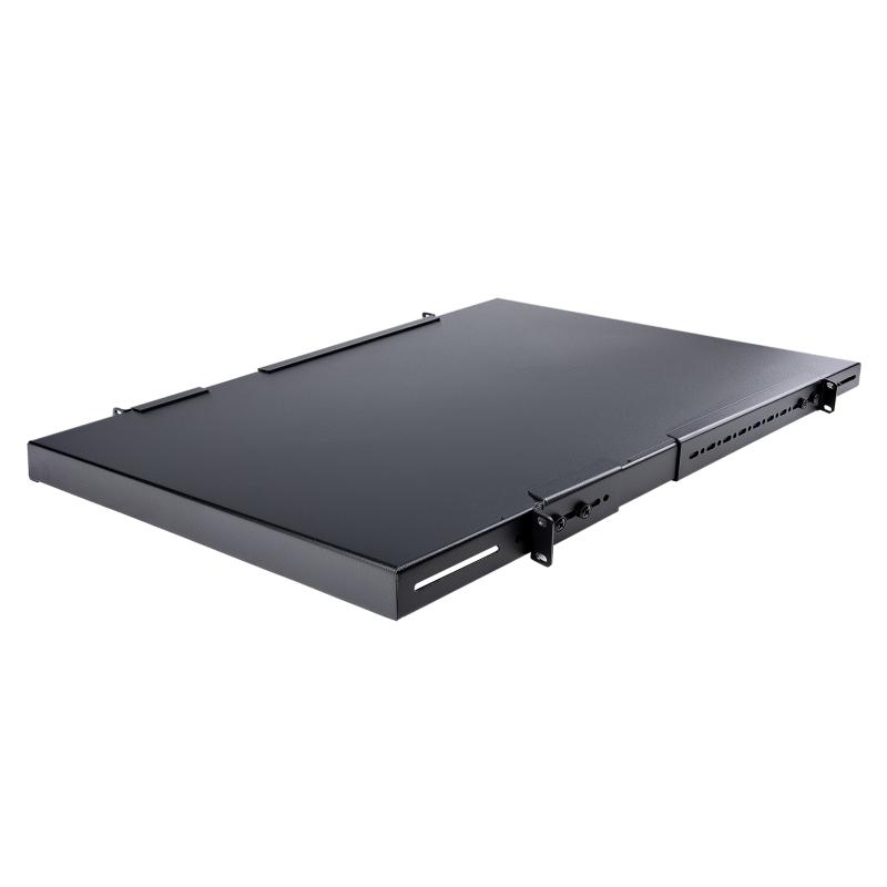 StarTech.com Étagère Réglable pour Montage en Rack Serveur 1U - 150 kg - Profondeur de Montage Réglable de 49,5 à 97,4cm Plateau Universel pour rack d'équipement AV/réseau 19" - Profondeur 69,8 cm