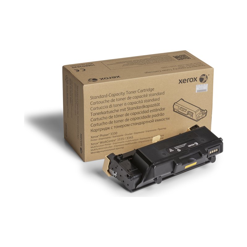 Xerox Genuine Phaser® 3330, WorkCentre® 3300 Series Black Standard capacity Toner Cartridge (2600 Pages) - 106R03620