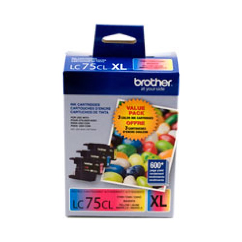 Brother LC753PKS ink cartridge 3 pc(s) Original High (XL) Yield Cyan, Magenta, Yellow