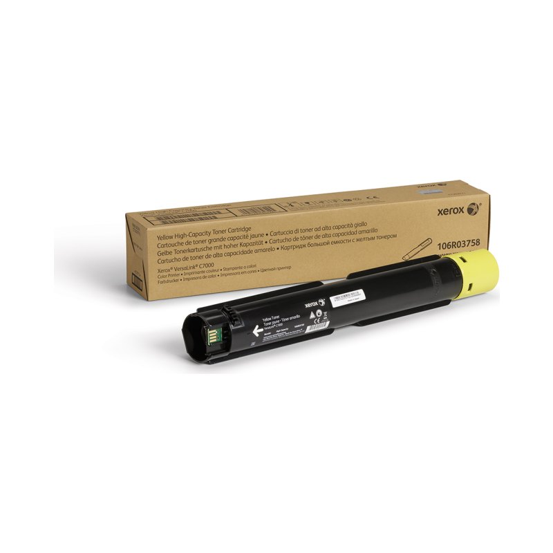Xerox Genuine ® VersaLink® C7000 Color Printer Yellow High capacity Toner Cartridge (10100 Pages) - 106R03758