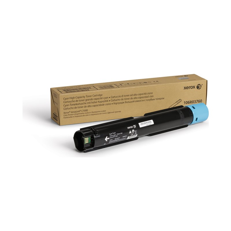 Xerox Genuine ® VersaLink® C7000 Color Printer Cyan High capacity Toner Cartridge (10100 Pages) - 106R03760