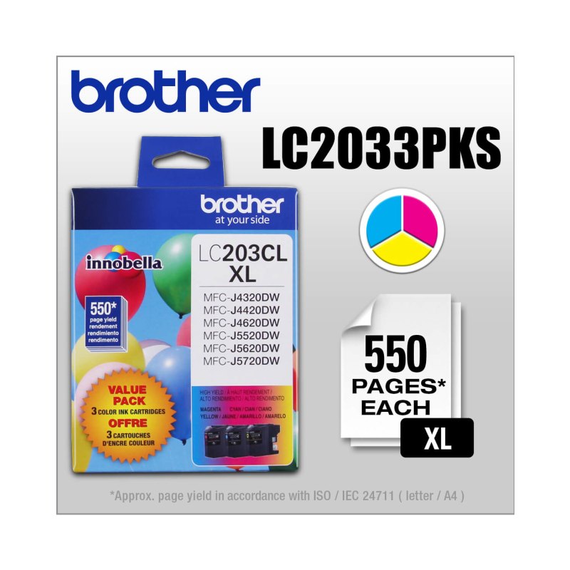 Brother LC-2033PKS ink cartridge Original High (XL) Yield Cyan, Magenta, Yellow