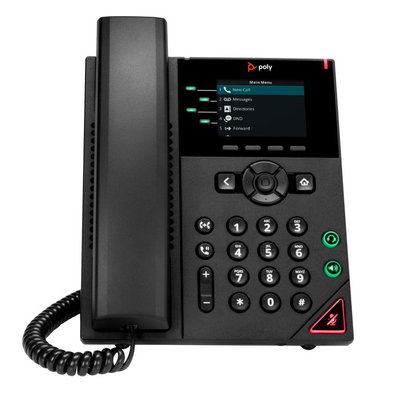 HP Poly Téléphone IP Poly VVX 250 à 4 lignes et compatible PoE