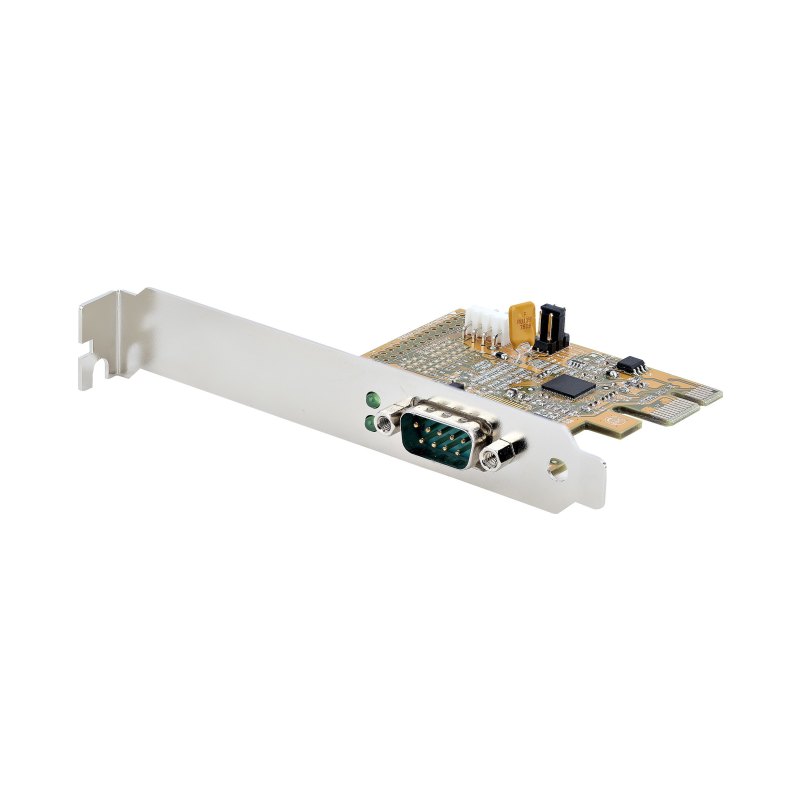StarTech.com Carte Série PCI Express à 1 port - Carte d'Extension Série PCIe vers RS232 (DB9) - Adaptateur PCIe avec UART 16C1050, Supports Standard ou Profil Bas - Rétention COM, Windows et Linux