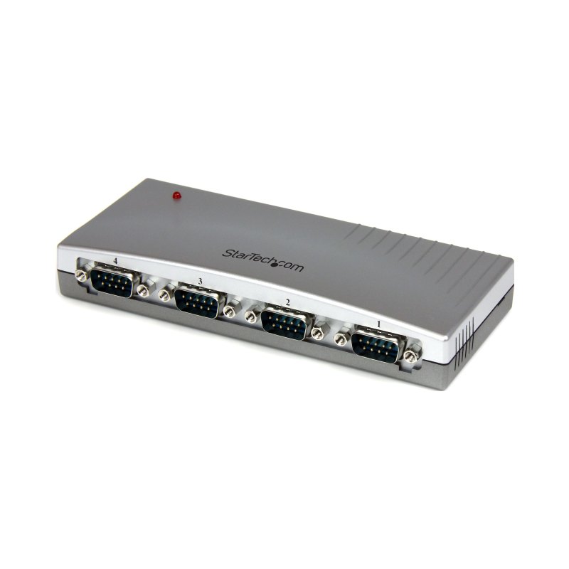 StarTech.com Hub série RS232 à 4 ports - Adaptateur USB vers 4x DB9 RS232 alimenté par bus