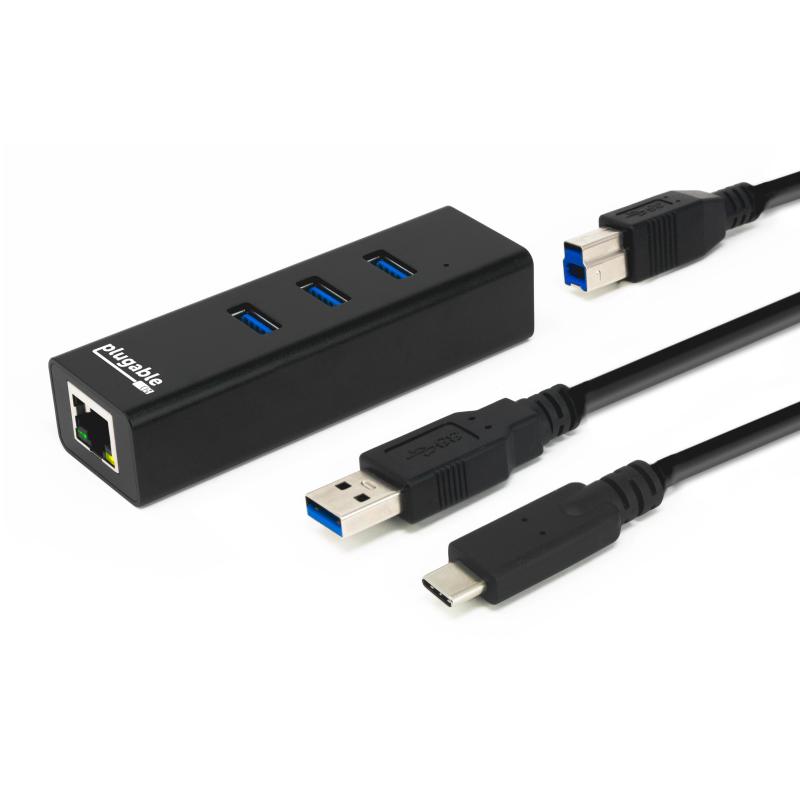 Plugable Technologies USB 3.0 Avec fil USB 3.2 Gen 1 (3.1 Gen 1) Type-B Noir
