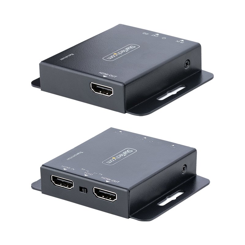 StarTech.com Extendeur HDMI 4K sur Câble Ethernet CAT6/CAT5, Extendeur Vidéo 4K 30Hz ou 1080p 60Hz, Câble HDMI sur Ethernet, Kit Émetteur et Récepteur HDMI, Télécommande IR
