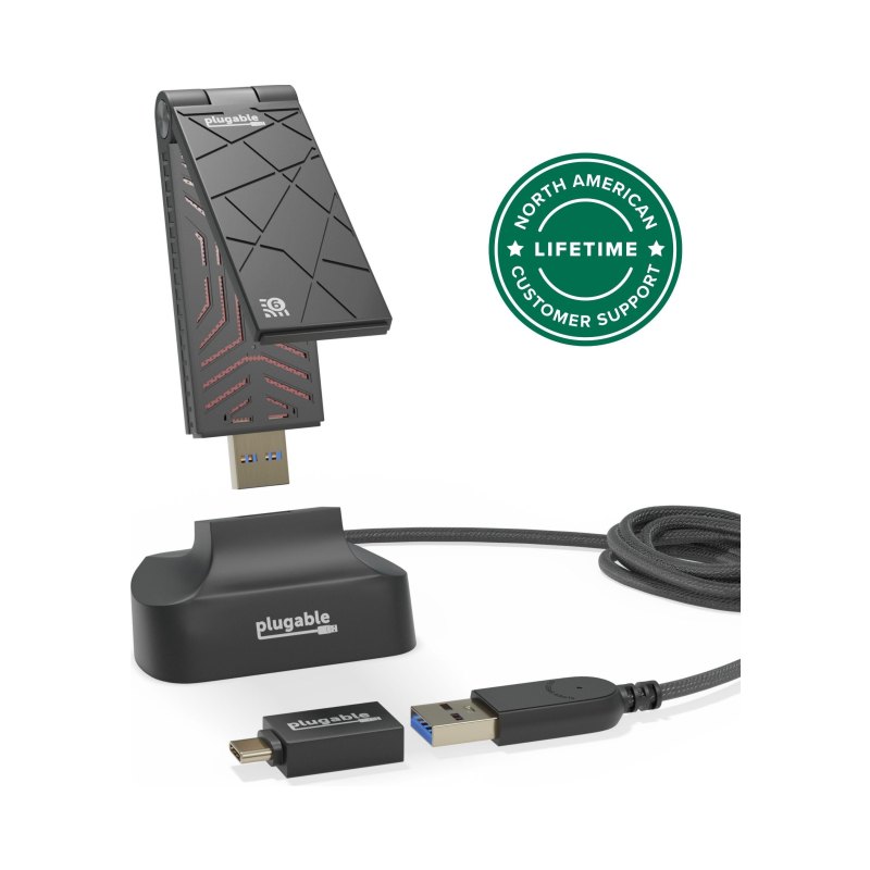 Plugable Technologies USB 3.0 Wi-Fi 6 AX1800 Wireless Adapter