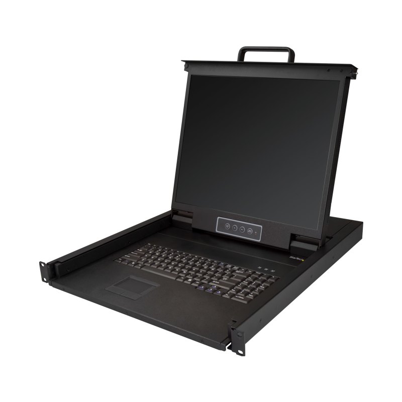 StarTech.com Console KVM à Montage en Rack - KVM VGA à Port Unique avec Écran LCD 19" pour Rack Serveur - Tiroir KVM LCD Universel 1U avec Câbles et Matériel - Support USB - 50 000 MTBF - Clavier QWERTY