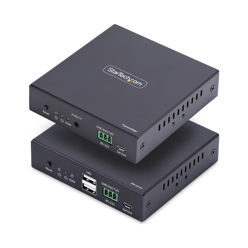 StarTech.com Extender KVM HDMI sur Réseau IP, 4K 60Hz, Sans Pilote, HDMI et USB sur Ethernet/CAT6, AVoIP, Kit Émetteur et Récepteur, Inclut les Kits de Montage