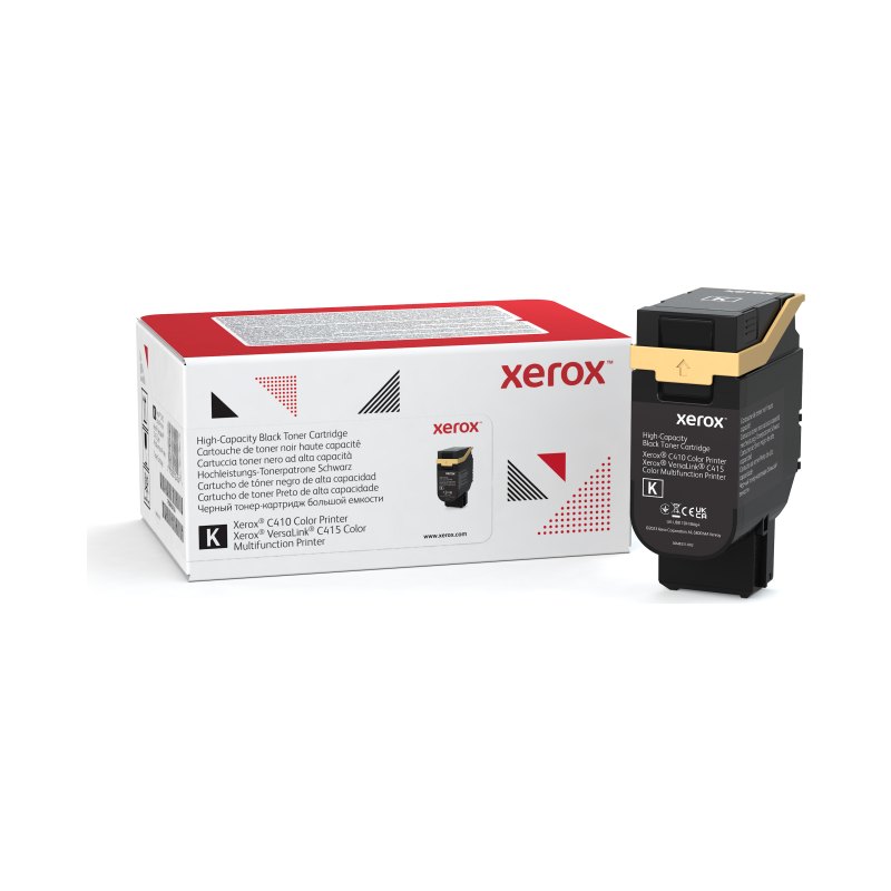 Xerox Genuine ® C410 Color Printer/VersaLink® C415 Color Multifunction Printer Black High capacity Toner Cartridge (10500 Pages) - 006R04685