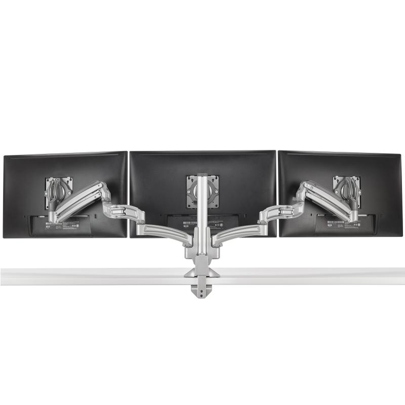 Chief KX Low-Profile Triple Monitor Arms, Column Desk Mount, Silver
