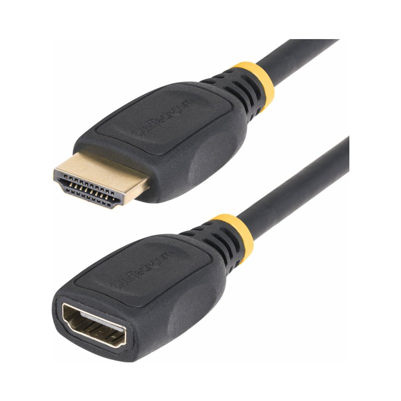 StarTech.com Câble d'Extension HDMI 2.0 de 2 m, Câble HDMI Haut Débit, 4K 60Hz, Câble d'Extension HDMI Mâle vers Femelle, Adaptateur HDMI M/F