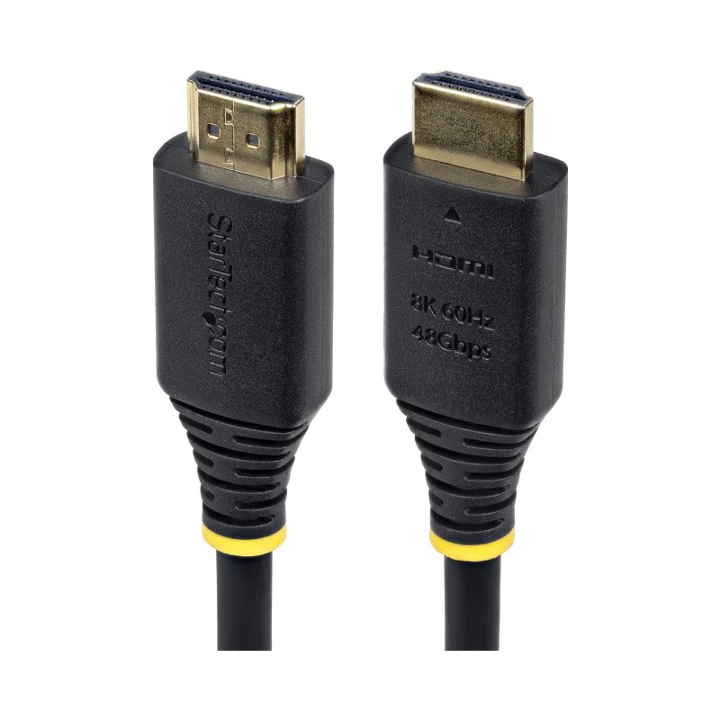 StarTech.com 3ft (91cm) Certified Ultra High Speed HDMI Cable, 8K 60Hz/4K 120Hz, HDMI 2.1 Cable with HDR10+ / eARC, 48Gbps, 8K HDMI Cord for Monitor/TV/Display, Flexible TPE Jacket
