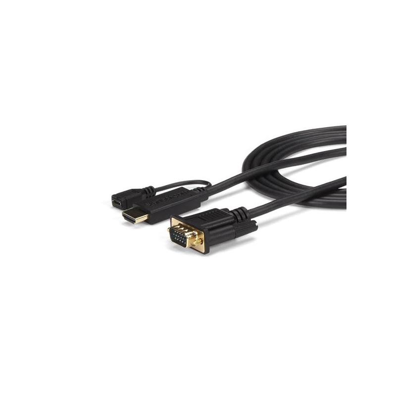 StarTech.com Câble adaptateur HDMI vers VGA de 1,8m - Convertisseur actif HDMI vers HD15 - M/M - 1920x1200 / 1080p
