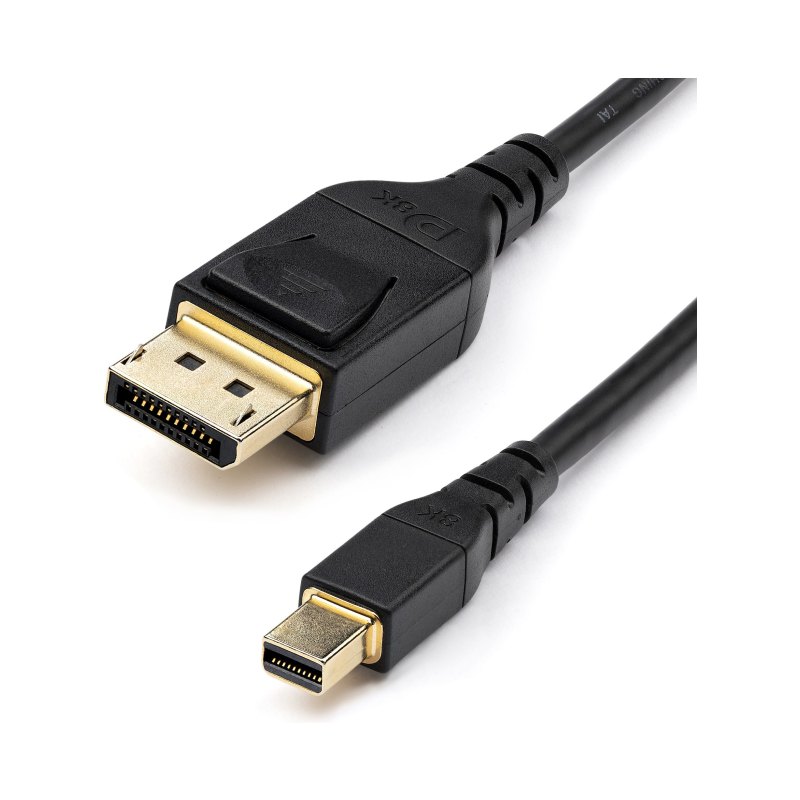 StarTech.com Câble 1m certifié VESA Mini DisplayPort vers DisplayPort 1.4 - 8K 60Hz HBR3 HDR - Super UHD mDP vers DP 1.4 - Ultra HD 4K 120Hz Diamètre Fin (34 AWG) - Câble Écran/Moniteur