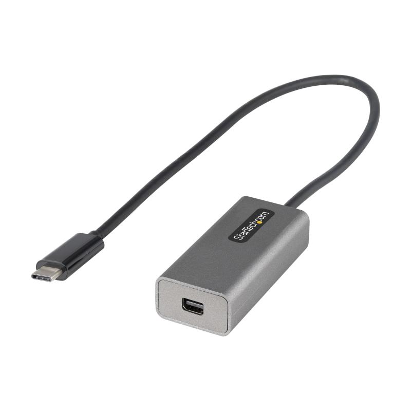 StarTech.com Adaptateur USB C vers Mini DisplayPort - Dongle Adaptateur USB-C vers mDP 4K 60Hz - Moniteur USB Type-C vers Mini DP - Convertisseur Vidéo - Fonctionne avec TB3 - Câble Attaché long de 12" - Version améliorée de CDP2MDP