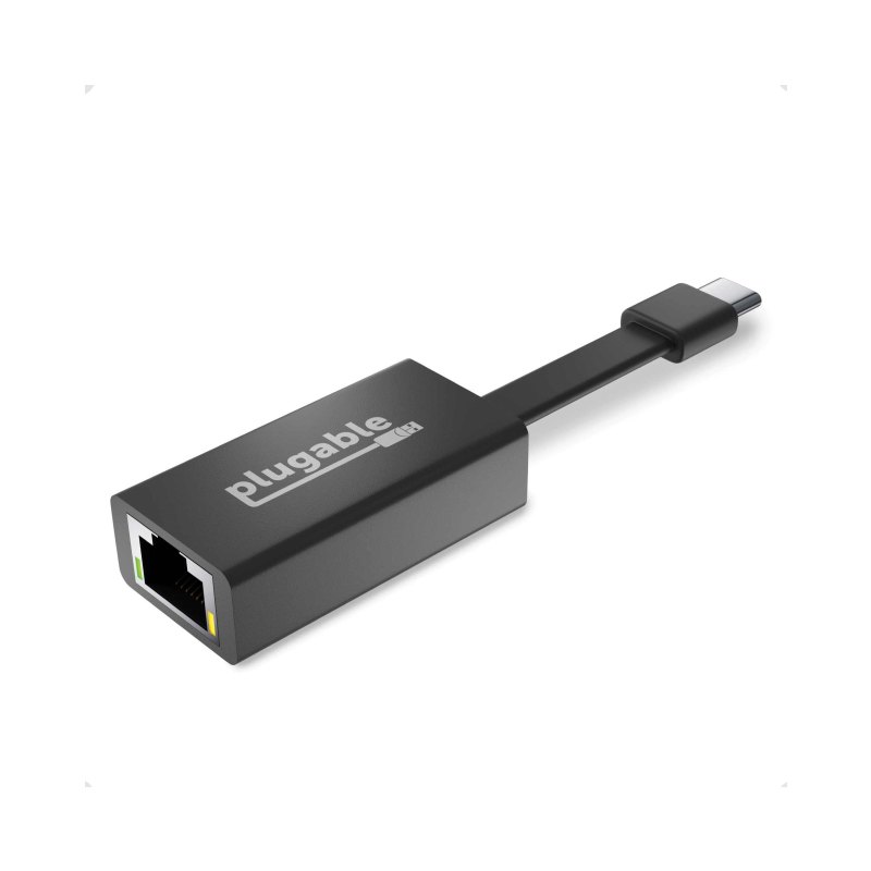 Plugable Technologies USB C to Ethernet Adapter, Driverless Fast and Reliable Gigabit Speed, Thunderbolt 3 to Ethernet Adapter Compatible with Macbook Pro, Windows, macOS, iPhone 15, and ChromeOS