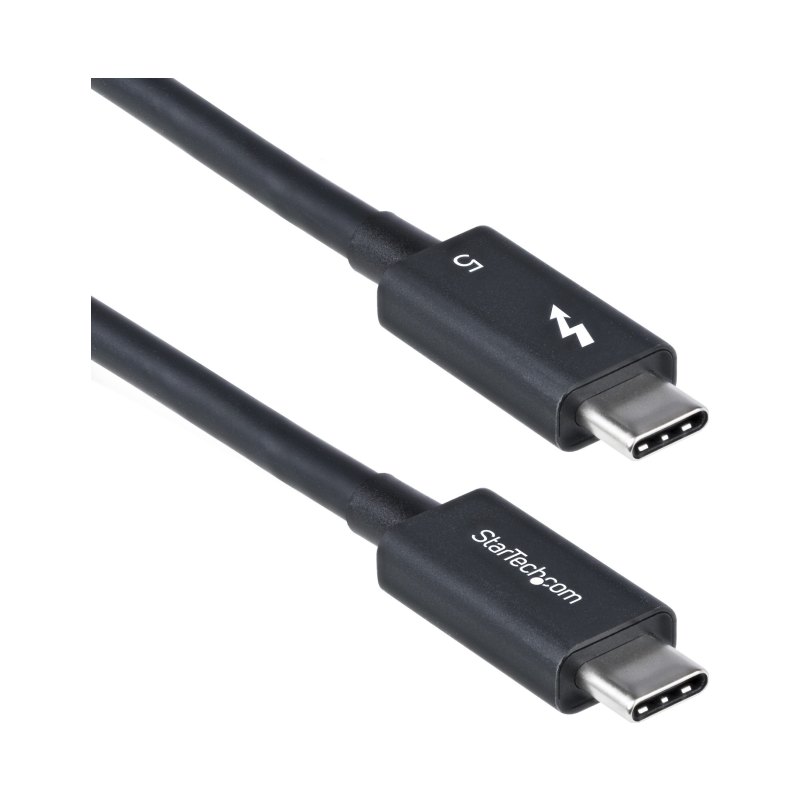 StarTech.com Câble Thunderbolt 5 de 80cm, 80Gbps/Jusqu'à 120Gbps, 240W PD, 8K 60Hz, Câble Thunderbolt Certifié, Compatible avec Thunderbolt 4/USB4/USB-C