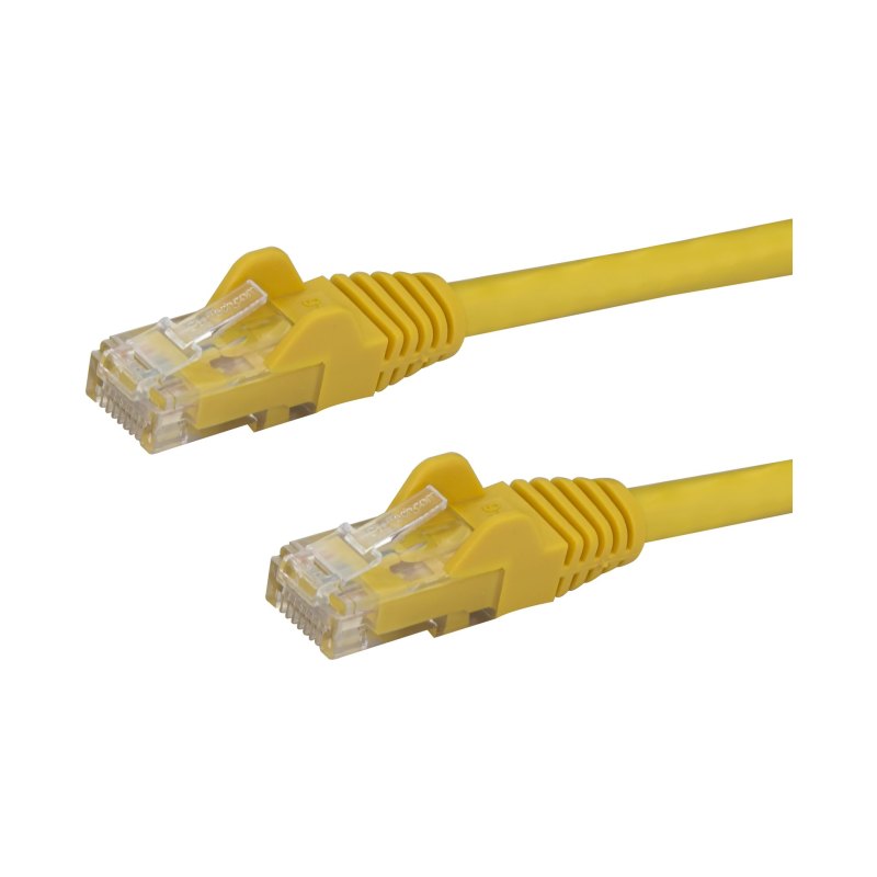 StarTech.com 20ft CAT6 Ethernet Cable - Yellow CAT 6 Gigabit Ethernet Wire -250MHz 100W PoE RJ45 UTP Network/Patch Cord Snagless w/Strain Relief Individually Tested